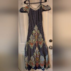 Magic Navy and White Patterned Dress